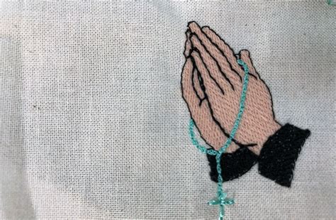 Mini Praying Hands Machine Embroidery Design 4 Sizes Instant Etsy