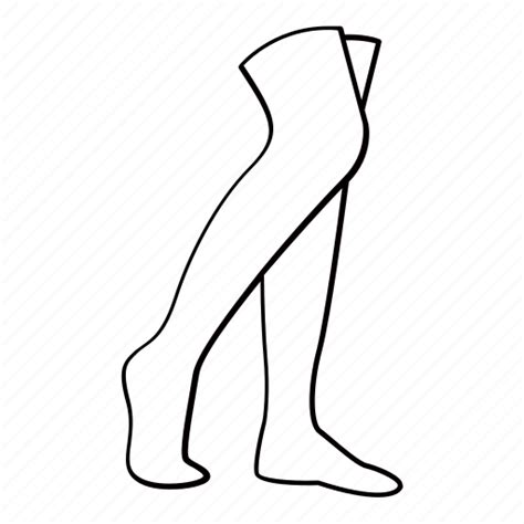 Leg Outline Clip Art Sketch Coloring Page