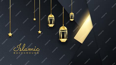 Рамадан карим фон орнаментальный арабский узор из черного золота