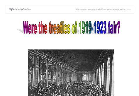 The Treaty Of Versailles Gcse History Marked By