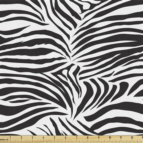 Zebra Print Fabric By The Yard Upholstery Striped Zebra Animal Print