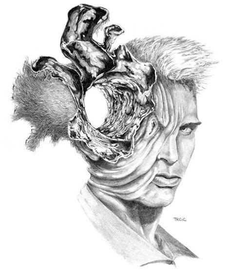 James Camerons Early Concept Art For Terminator 2 Featuring Billy Idol