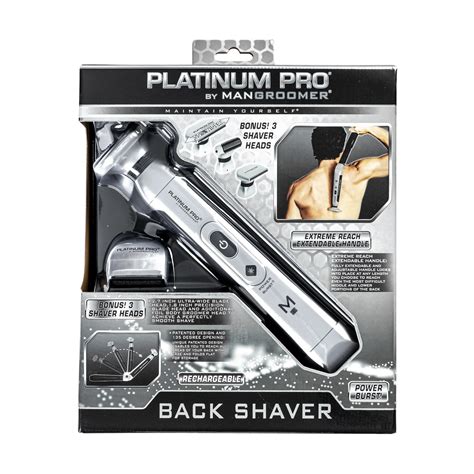 Platinum Pro By Mangroomer New Back Shaver With 3 Shock Absorber Fle
