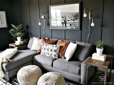 Grey Color For Accent Walls In Living Room