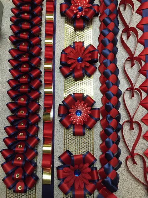 Looped Ribbons Flowers And Military Braid Homecoming Mum