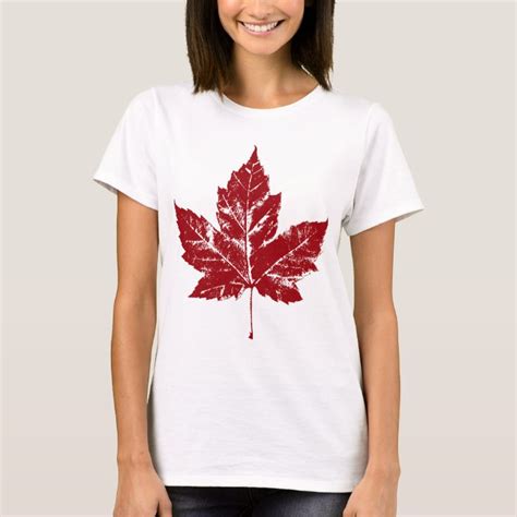 Women S Canada T Shirt Canada Maple Leaf Shirt Zazzle
