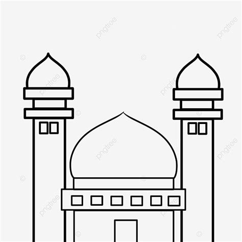 رسم مسجد لطيف فن الخط رسم المسجد فن الخط مسجد Png وملف Psd للتحميل مجانا