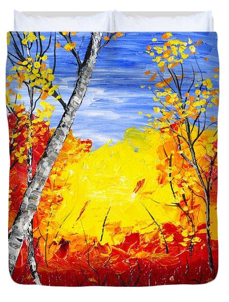 White Birch Tree Abstract Painting In Autumn Painting By Keith Webber Jr