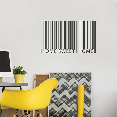 Home Sweet Home Barcode Wall Sticker By Wallboss Wallboss Wall Stickers Wall Art Stickers