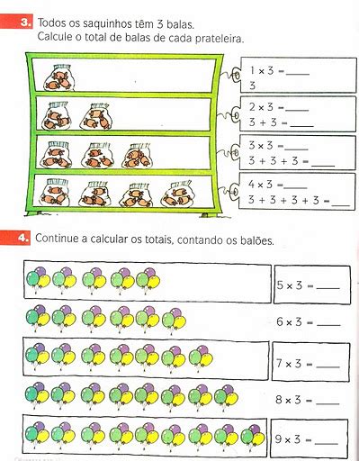 Atividades De Multiplicação Colorido E Ilustrado Dani Educar