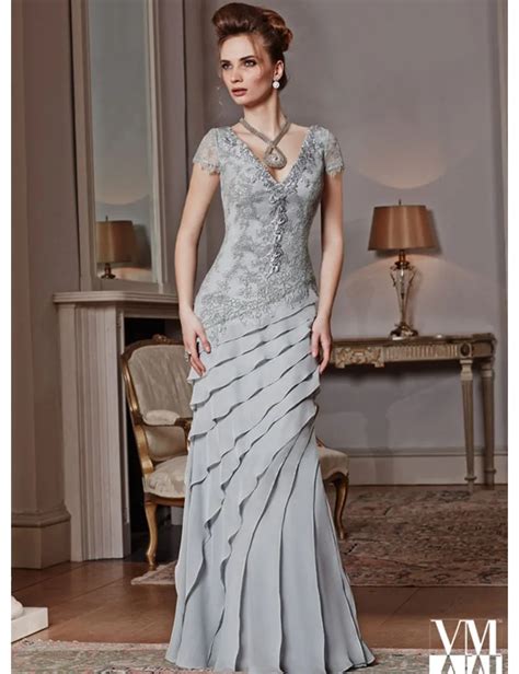 elegant silver gray mother of the bride dresses pant suits formal short sleeve sheath groom