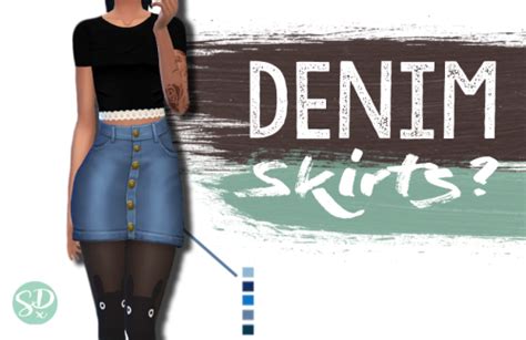 My Sims 4 Blog Denim Skirts By Sondescent