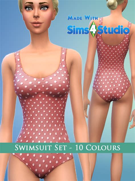 Dots Female Swimsuit Set By Play Jarus At Mod The Sims