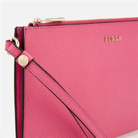 Furla Leather Babylon Extra Large Envelope Clutch Bag In Pink Lyst