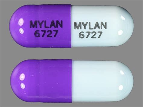 Pill Finder Mylan 6727 Mylan 6727 Purple Capsule Shape