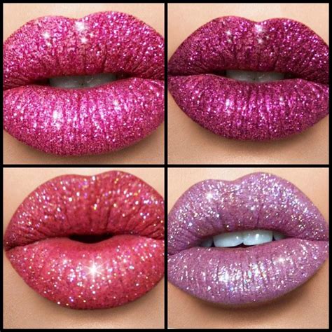 Lemonade Pretty In Pink Glitter Lips Set Of 4 Shop Beauty From