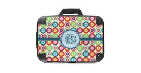 Custom Retro Circles Hard Shell Briefcase 18 Personalized