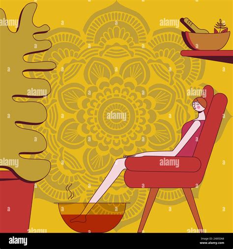 Foot baths with essential oils. Aromatherapy for legs. SPA design