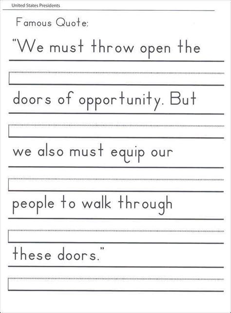 Handwriting Worksheets Third Grade