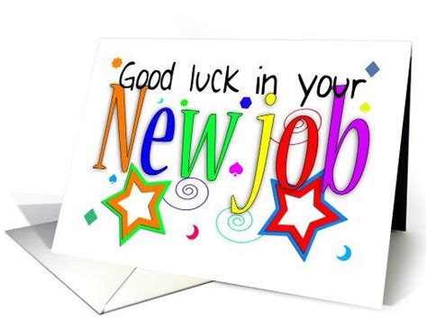 Good Luck In Your New Job Greeting Card New Job Good Luck Card