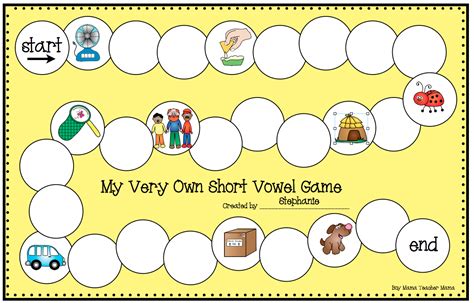 Create And Play Short Vowel Game Boy Mama Teacher Mama