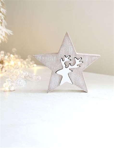 Wooden Reindeer Christmas Star Clem And Co