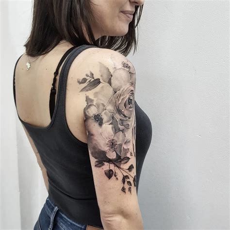 Beautiful Rose Tattoo Ideas For Summer Upper Half Sleeve Tattoos