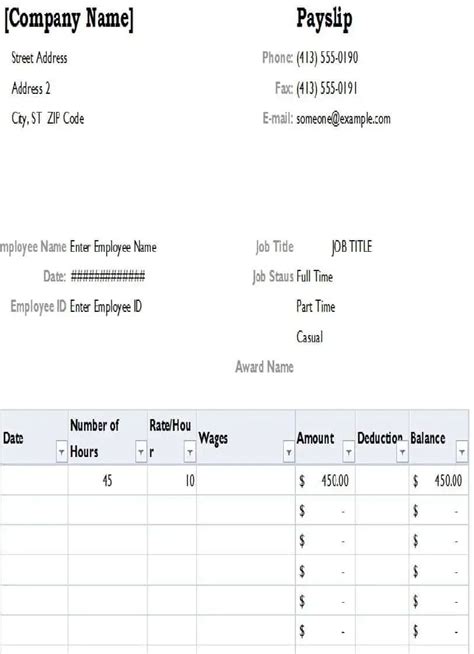 Best Formats Of Salary Slip Templates Word Excel Templates