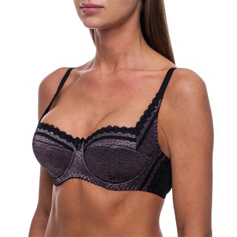 Balconette Push Up Demi Underwire Sexy Lace T Shirt Shelf Plus Size Bra