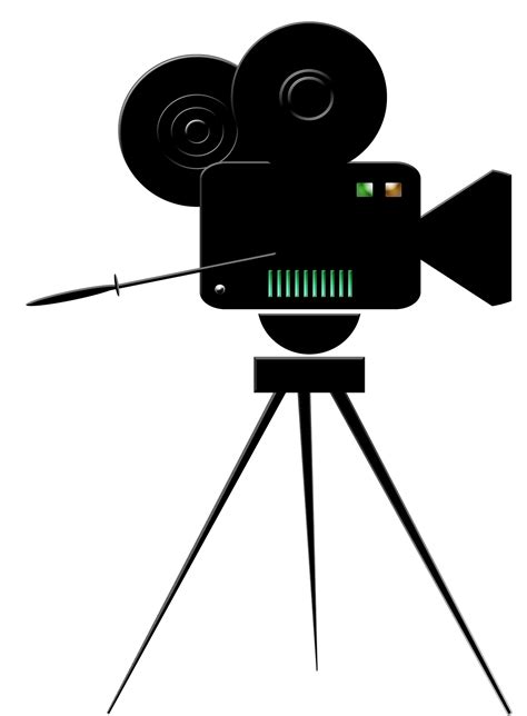 Movie Camera Film Clip Art Black Projector Png Download 14111920