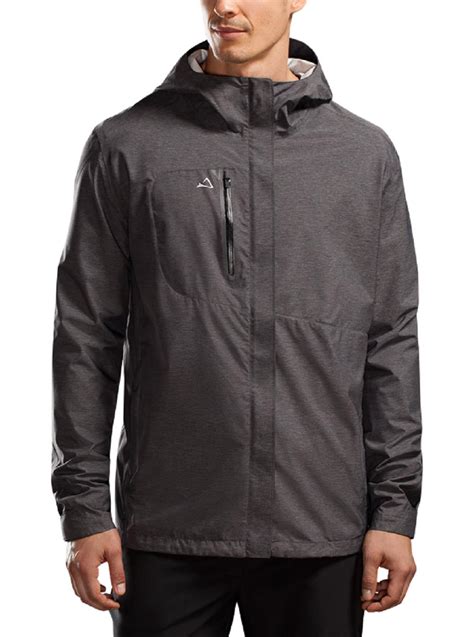 Paradox Mens Black Waterproof Hooded Lightweight Rain Jacket