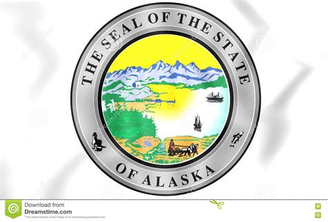 State Seal Of Alaska Usa Stock Illustration Illustration Of Macro