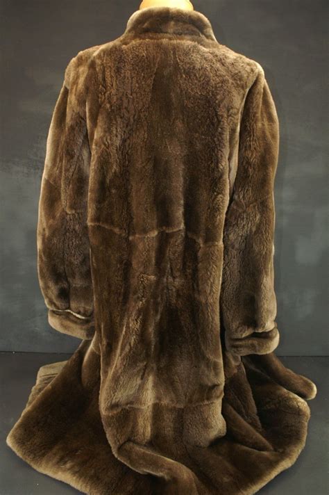 womens vintage marshall fields full length brown sheared beaver fur coat sz l ebay winter