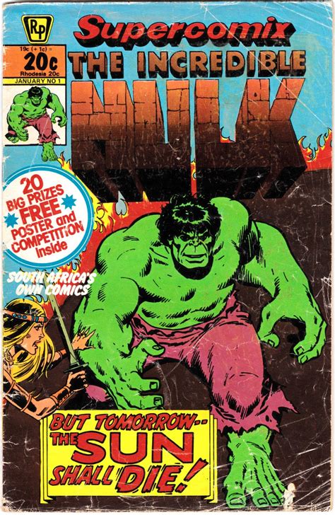 South African Comic Books Supercomix The Incredible Hulk 1 Second