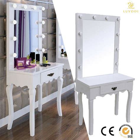 Makeup vanity sets let you feel like royalty as you sit on a matching stool and as the vanity table. White Vanity Makeup Dressing Table Set w/ LED Lighted ...