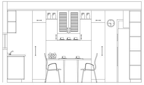 Kitchen Elevation Presented In This Autocad File Download This 2d