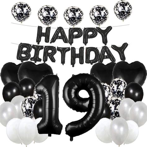 Sweet 19th Birthday Balloon 19th Birthday Decorations Happy 19th