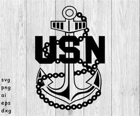 Us Navy Anchor Logo Svg Png Ai Eps Dxf Files For Auto Etsy