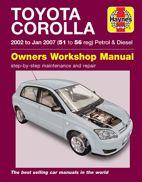 Toyota Corolla 2002 2007 Haynes Repair Manuals And Guides
