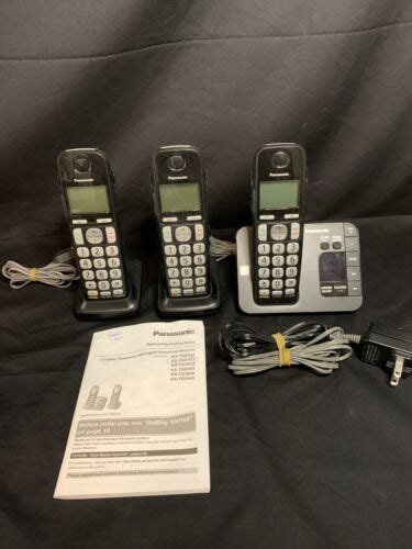 Panasonic Kx Tge433b 3 Handset Cordless Phone Cordless Telephones