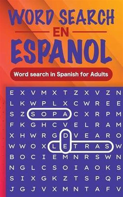 Word Search En Espanol Word Search In Spanish For Adults Creative