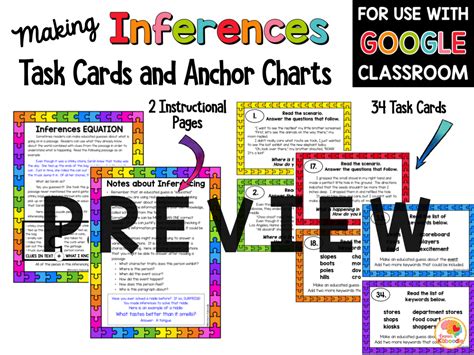 Cite specific textual evidence when writing or speaking to support conclusions drawn from the text. Making Inferences Task Cards, Worksheets, and Pictures ...