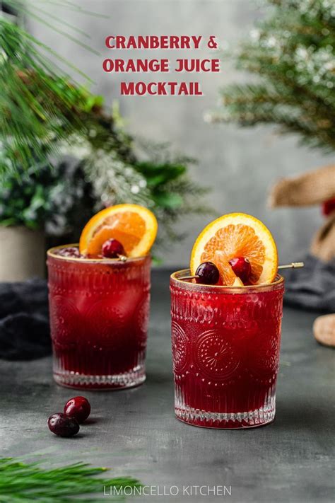 Cranberry And Orange Juice Mocktail A Festive Non Alcoholic Drink
