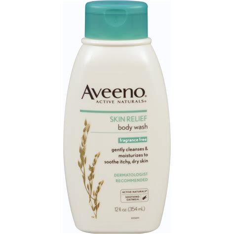 Rubbing the skin will irritate it. Aveeno Body Wash, Active Naturals Unscented Skin Relief ...