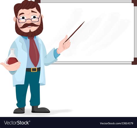 Download Senior science teacher scientist professor Vector Image