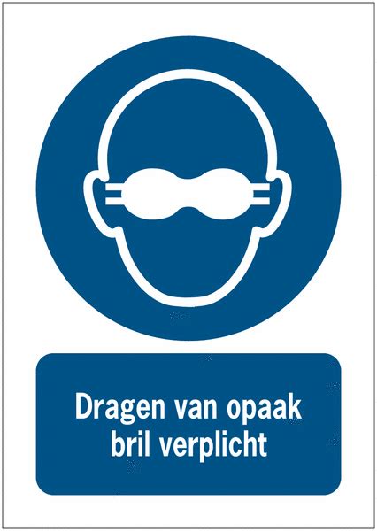 Verticale Gebodsborden En Stickers Iso Dragen Van Opaak Bril