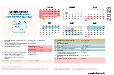 Kalender Akademik — Sth Indonesia Jentera