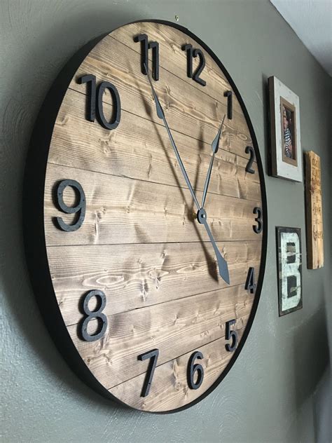 Large Wall Clock 30 Inch Farmhouse Wall Decor Oversized Clock