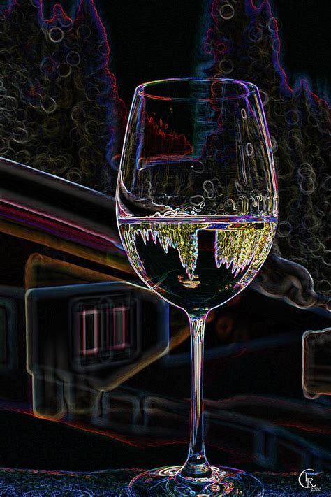 Wine Glass Reflection Abstract Digital Art By Tim Corzine Fine Art