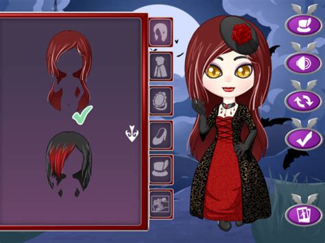 🕹️ Play Vampire Dress Up Game Free Online Halloween Vampire Doll Dress